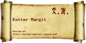 Ketter Margit névjegykártya
