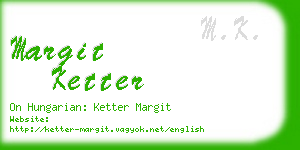 margit ketter business card